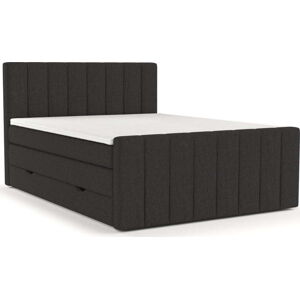 Černá boxspring postel s úložným prostorem 180x200 cm Ruby – Maison de Rêve
